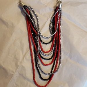 Multirow beaded necklace